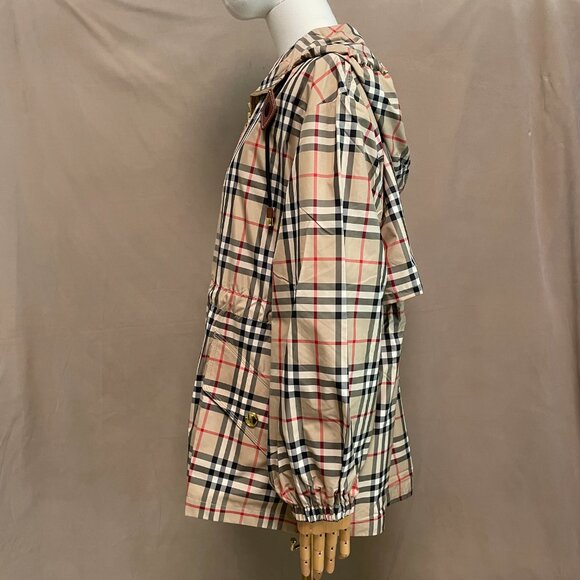 Burberry Plaid Pattern Outerwear Jacket Women Beige Jackets & Coats - Picture 5 of 10